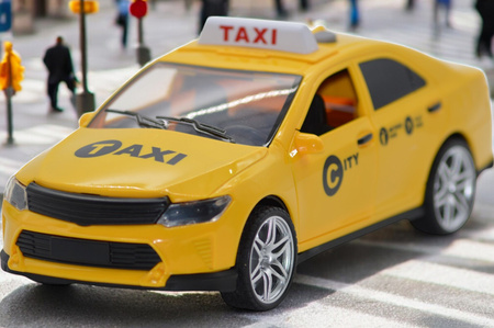 Auto taxi Samochód zabawka zabawki dla dzieci taksówka światła dźwięki otwierane drzwi