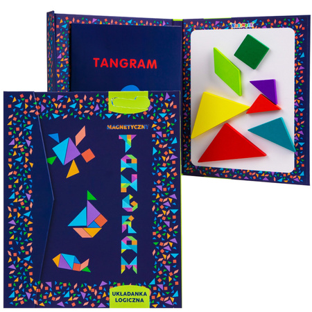 Tangram Układanka Drewniana Klocki Magnetyczne