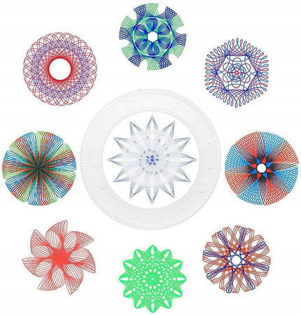 Spirograf zestaw edukacyjny do rysowania pisakami - zabawa i nauka zestaw